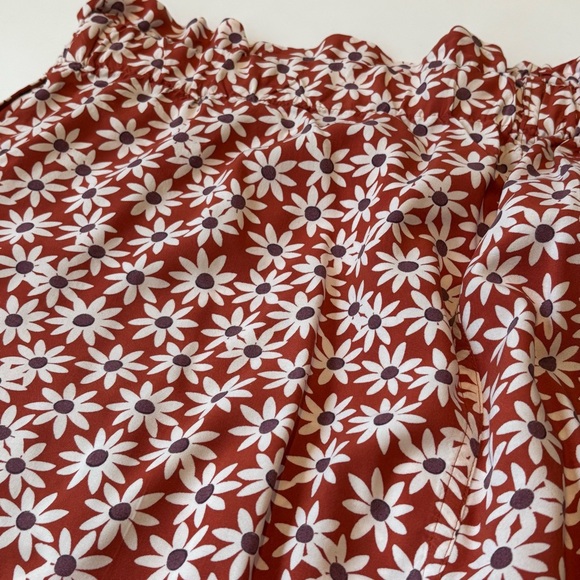 Madewell Women Paperbag Button-Front Mini Skirt in Falling Daisies Size XL - Picture 10 of 10